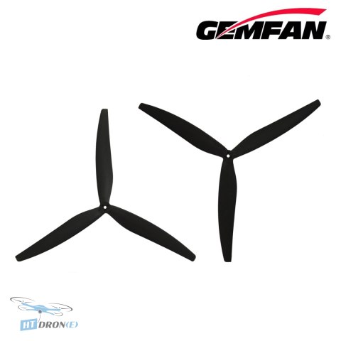 Упаковка пропелерів Gemfan 1507 15 дюймів чорний 3-лопатевий набір 2CW 2CCW HTDRONE
