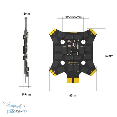 IFlight Borg 5S RX Stack - вміст упаковки, купуйте найкращі FPV запчастини