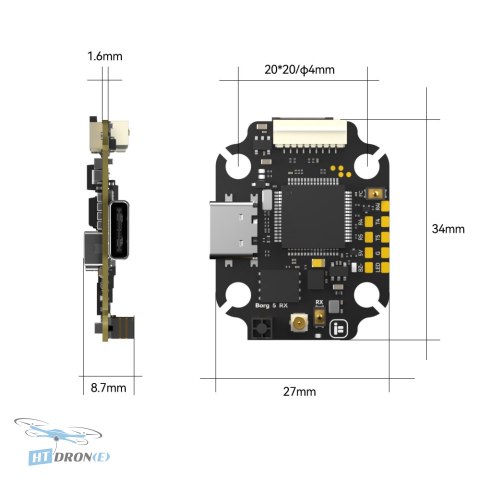 IFlight Borg 5S RX Stack - аксесуари та монтажні елементи в комплекті, ціна в HTDRONE
