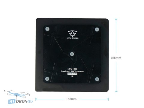 Антена Maple Wireless 4.9-6G 14dB LHCP SMA-K роз'єм вид збоку магазин HTDRONE