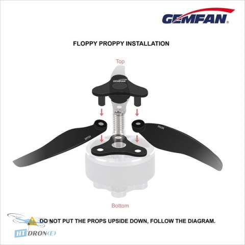 Gemfan F6030-3 Floppy Proppy білі пропелери FPV упаковка набір 2CCW 2CW HTDRONE