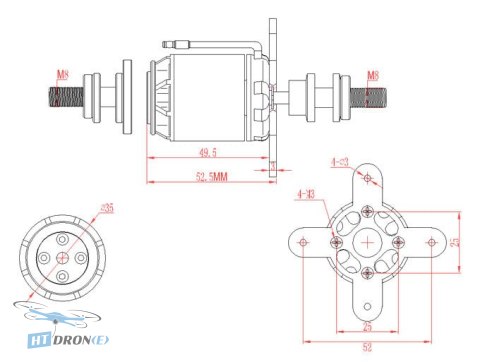 Двигун Emax GT2826/04 1090KV - заводська упаковка та аксесуари, ціна в магазині HTDRONE