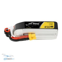 Акумулятор Tattu Lipo 4S 14.8V 450mAh 75C XT30 довгий для H-Frame дрона - купити найкращий в магазині HTDRONE