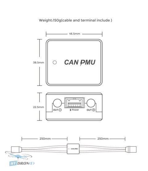 CUAV Power Module CAN PMU – аксесуари та модуль живлення в упаковці HTDRONE