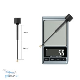 Антена FLYWOO LDS 5.8GHz UFL LHCP 115mm вид збоку роз'єм UFL купити в HTDRONE