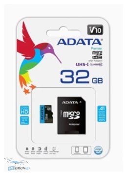 ADATA Premier 32GB microSDHC Class 10 UHS-I A1 з адаптером SD для дронів та камер