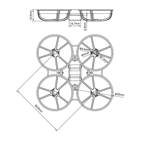 Аксесуари та упаковка рами BETAFPV Meteor75 Pro White, купити в магазині HTDRONE