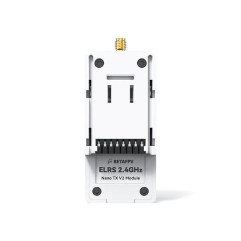 Розмір модуля BETAFPV ELRS Nano V2 2.4GHz у порівнянні з іншими FPV деталями
