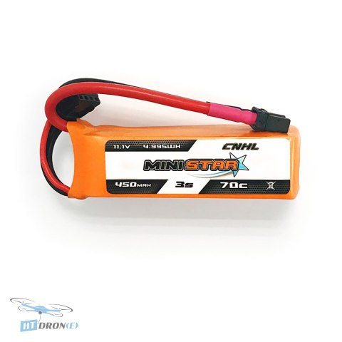 CNHL MiniStar Lipo 3S 11.1V 450mAh 70C XT30U вид збоку купити зараз HTDRONE
